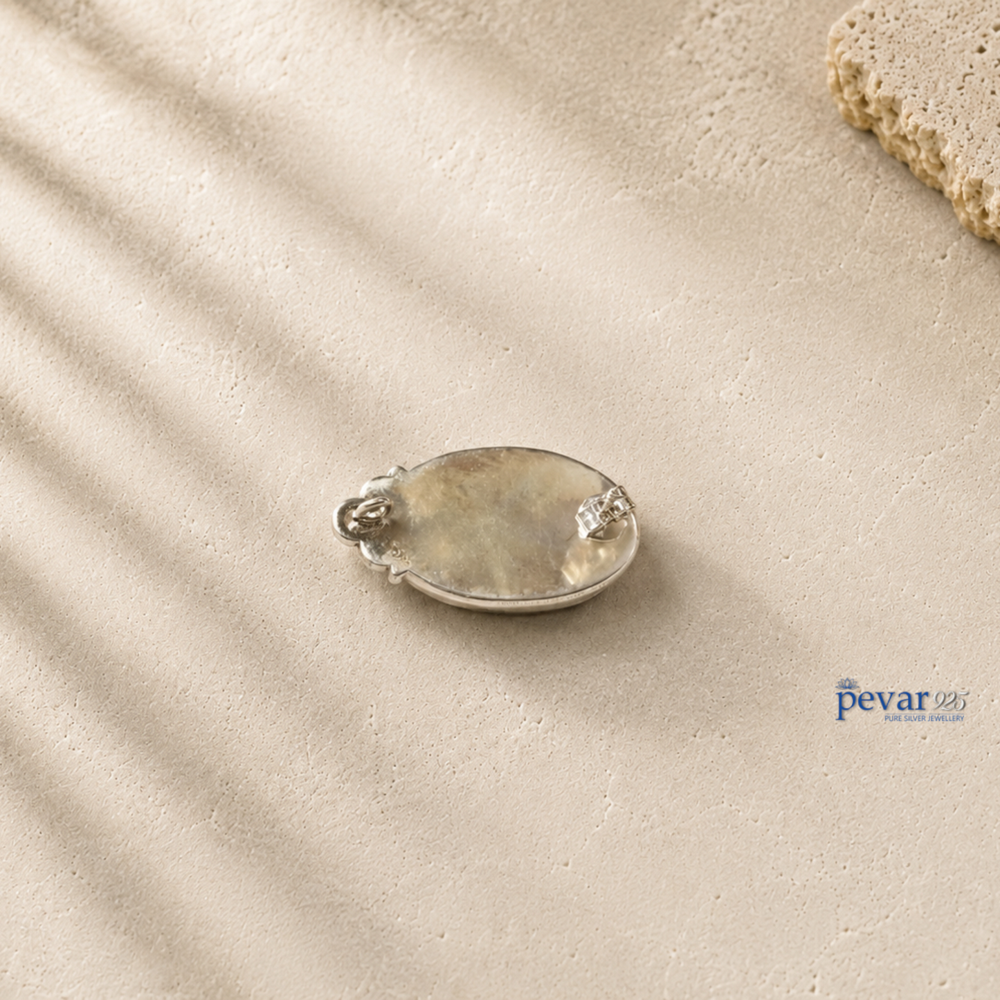 Oxidized Silver Oval Shape Earthy Stripes Studs