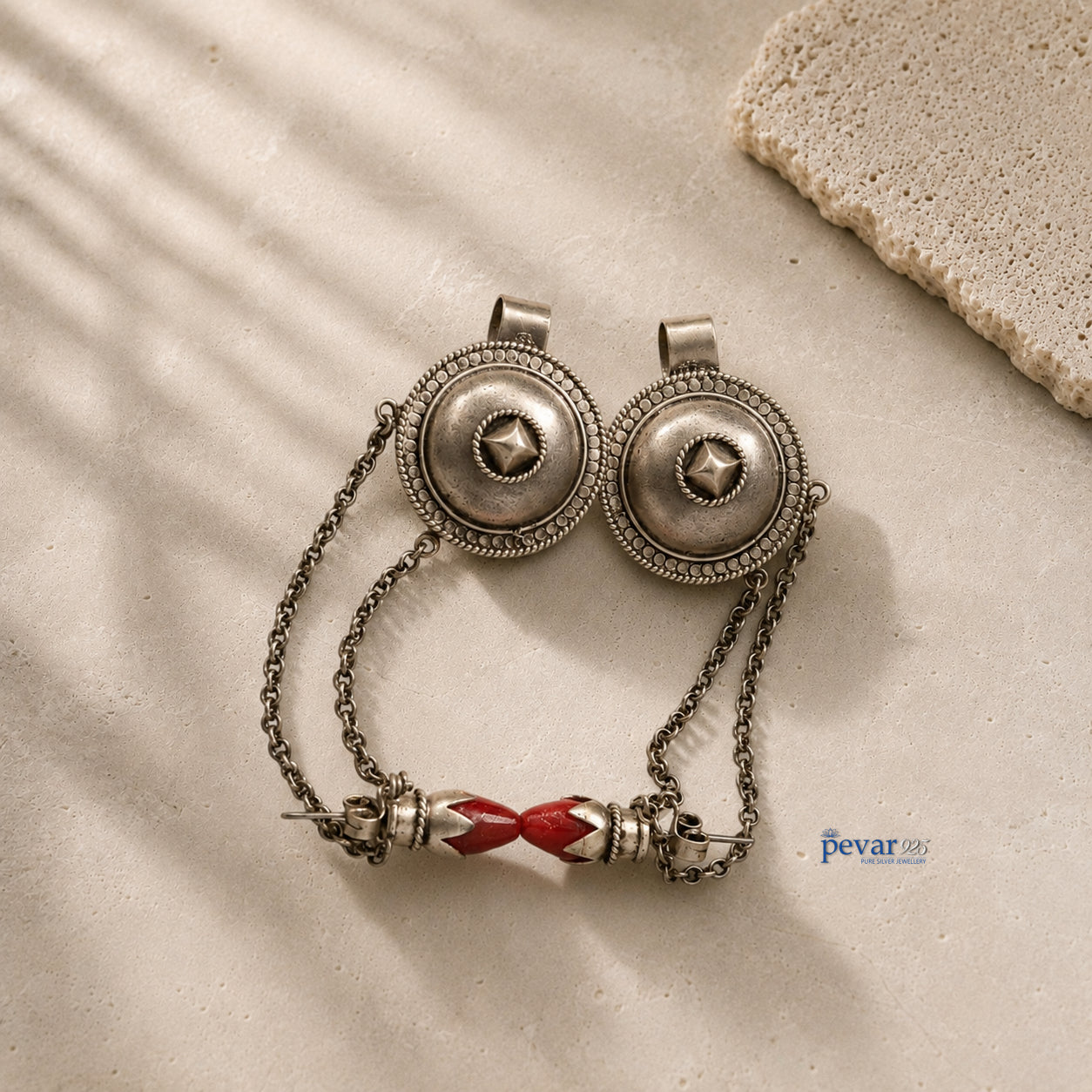 Oxidized Silver Tribal Earrings