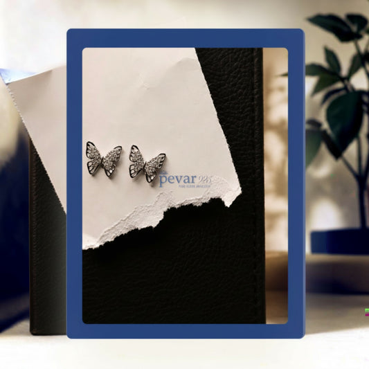 Sterling Silver Single Butterfly Earrings