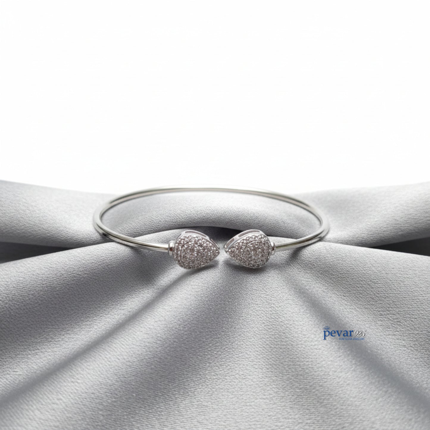 Sterling Silver Lightweight Adjustable Leaf Bracelet
