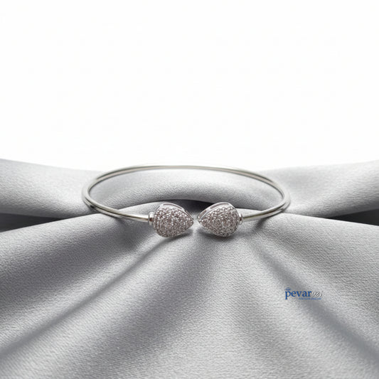 Sterling Silver Lightweight Adjustable Leaf Bracelet