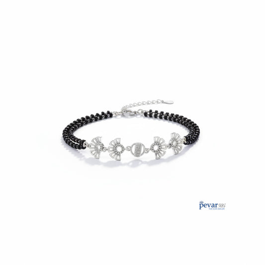 Sterling Silver Stylish Mangalsutra Bracelet