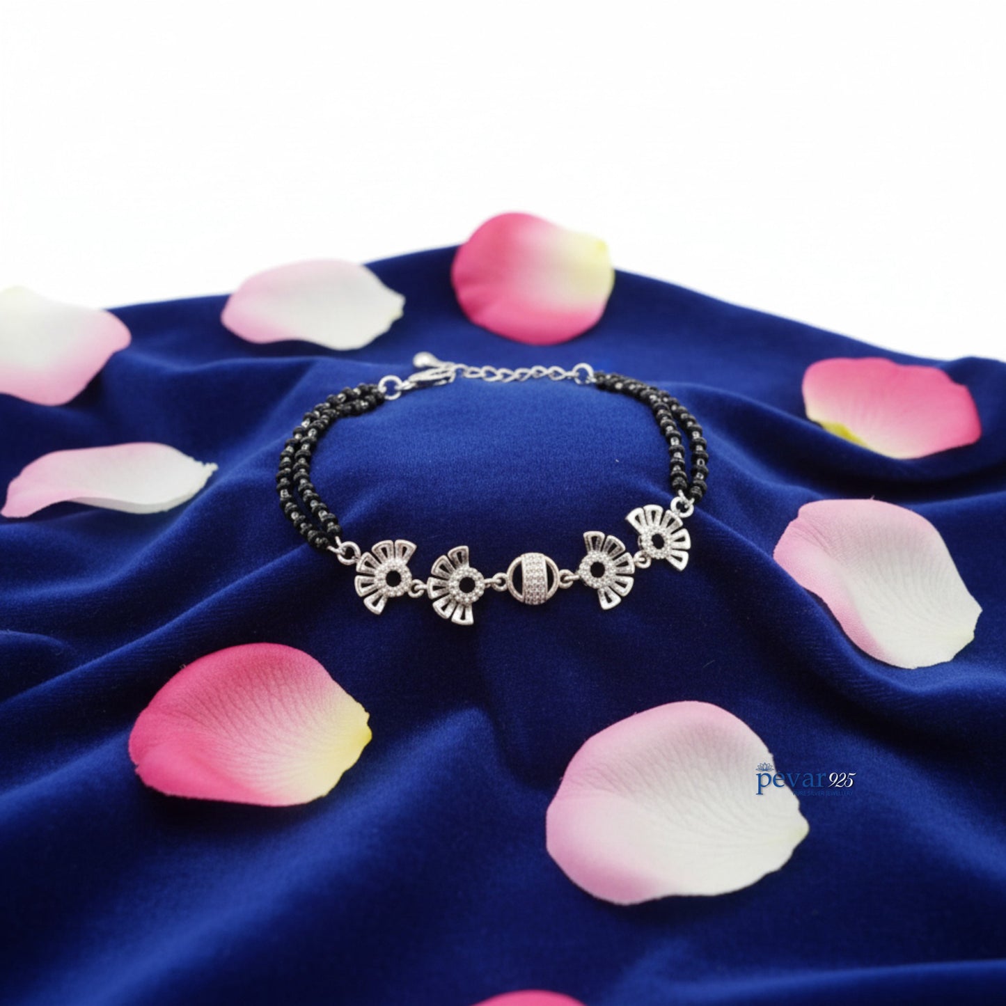 Sterling Silver Stylish Mangalsutra Bracelet