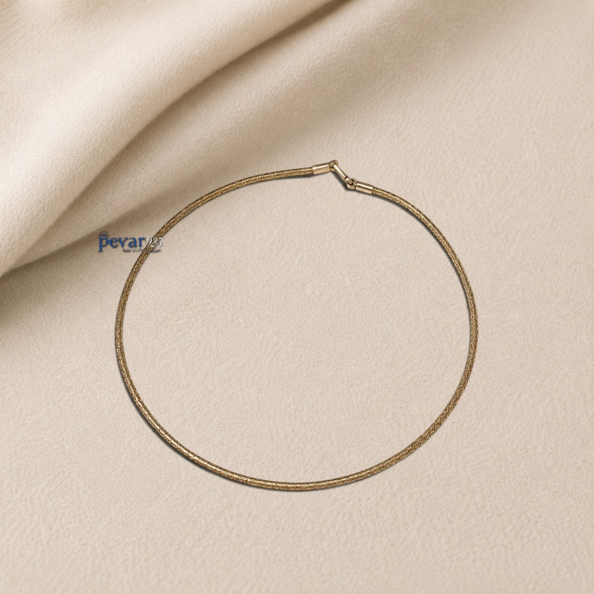 pevar925 oxidized silver hasli necklace with intricate carved detailing on a minimalist circular band