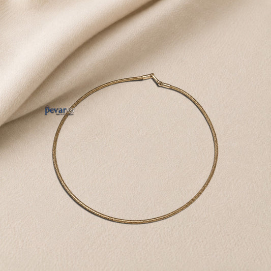 pevar925 oxidized silver hasli necklace with intricate carved detailing on a minimalist circular band